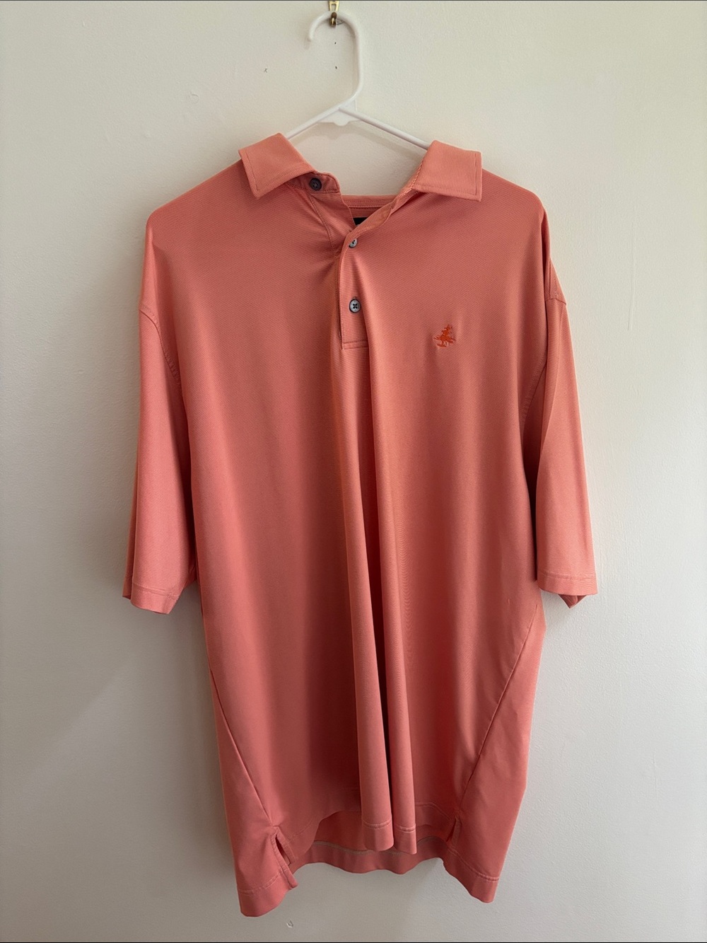 FootJoy men’s short sleeve orange golf polo collared shirt
